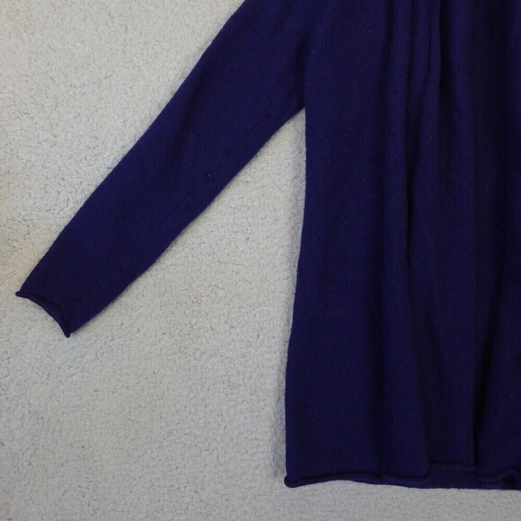 Vintage Tweeds Cardigan Sweater Womens Small Blue Open Front Merino Wool - Picture 4 of 10